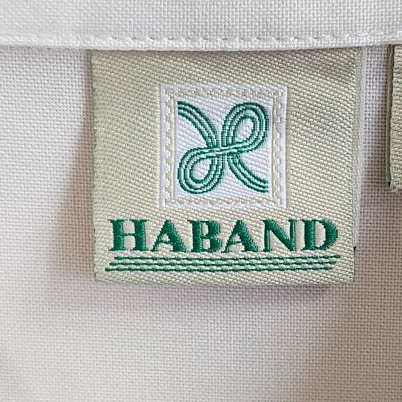 Haband White Short Sleeve Zip Front Shirt Men’s M Classic Guayabera Style Pocket - Picture 5 of 13